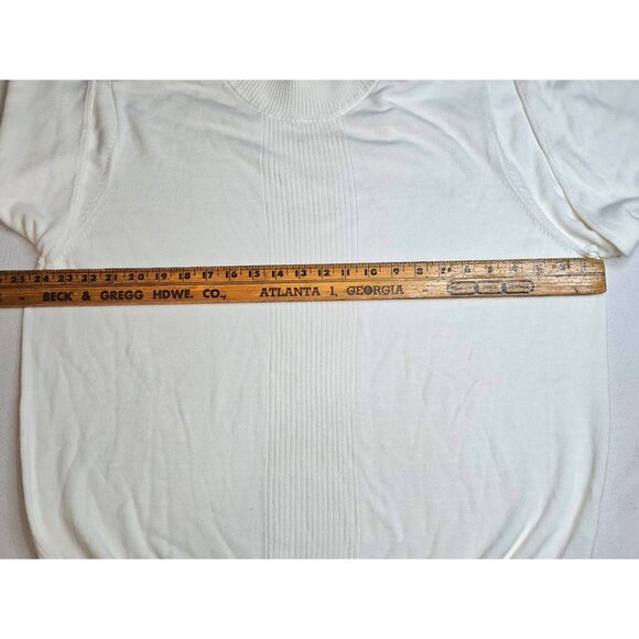 Dressbarn Woman Ivory Long Sleeve Turtleneck Sweater 18/20 Acrylic & Cotton Blen - Picture 5 of 8